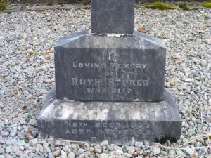 Ruth Stoker grave stone