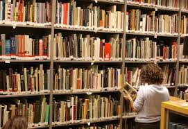 library shelves